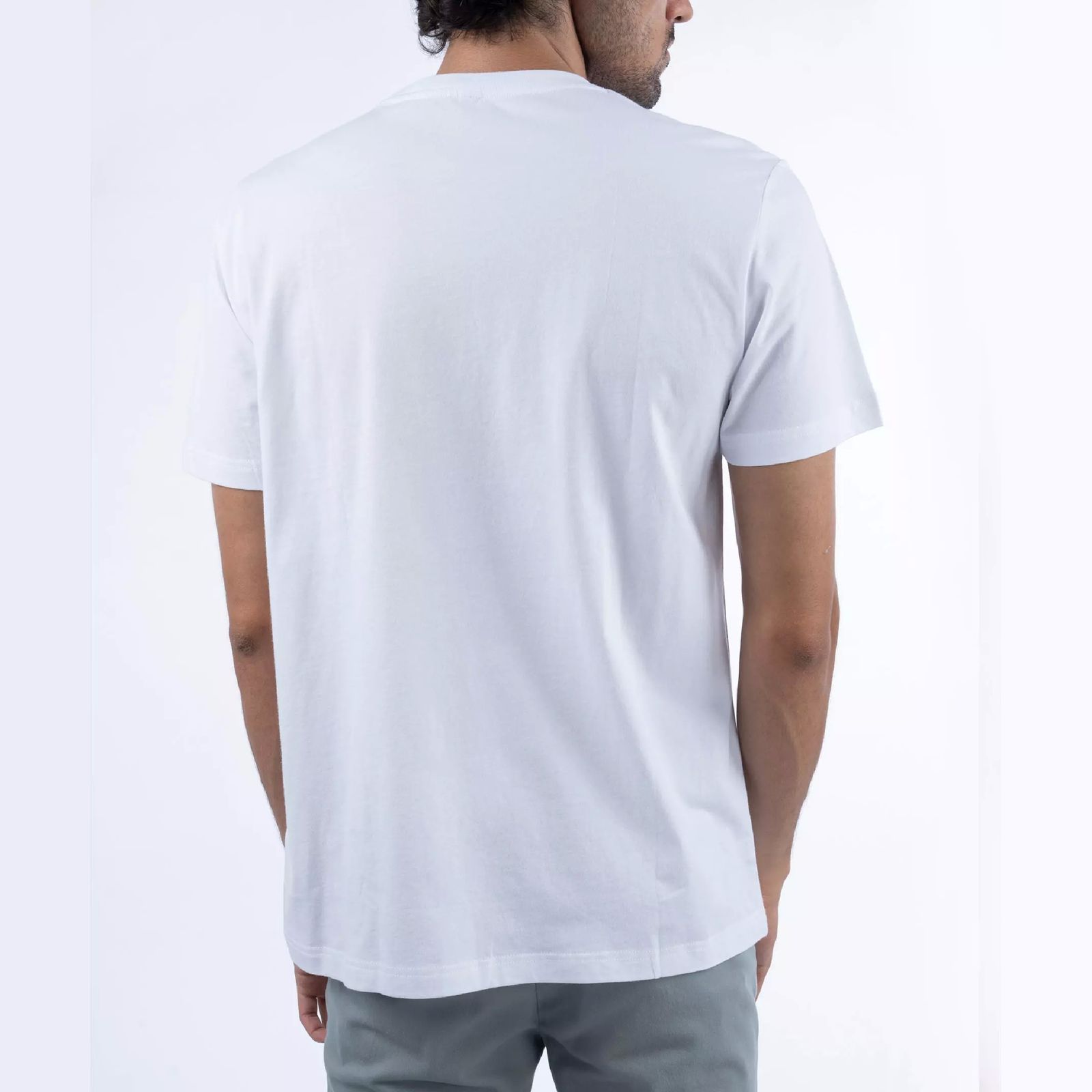 تی شرت آستین کوتاه مردانه جین وست مدل یقه گرد کد 1551354 رنگ سفید -  - 2
