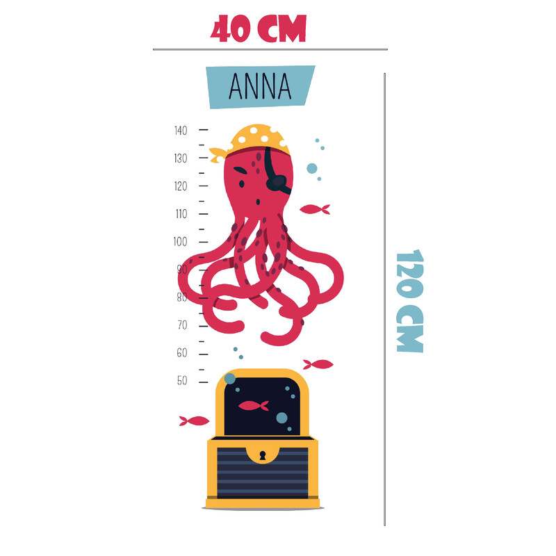 استیکر اندازه گیری کودک مدل آنا