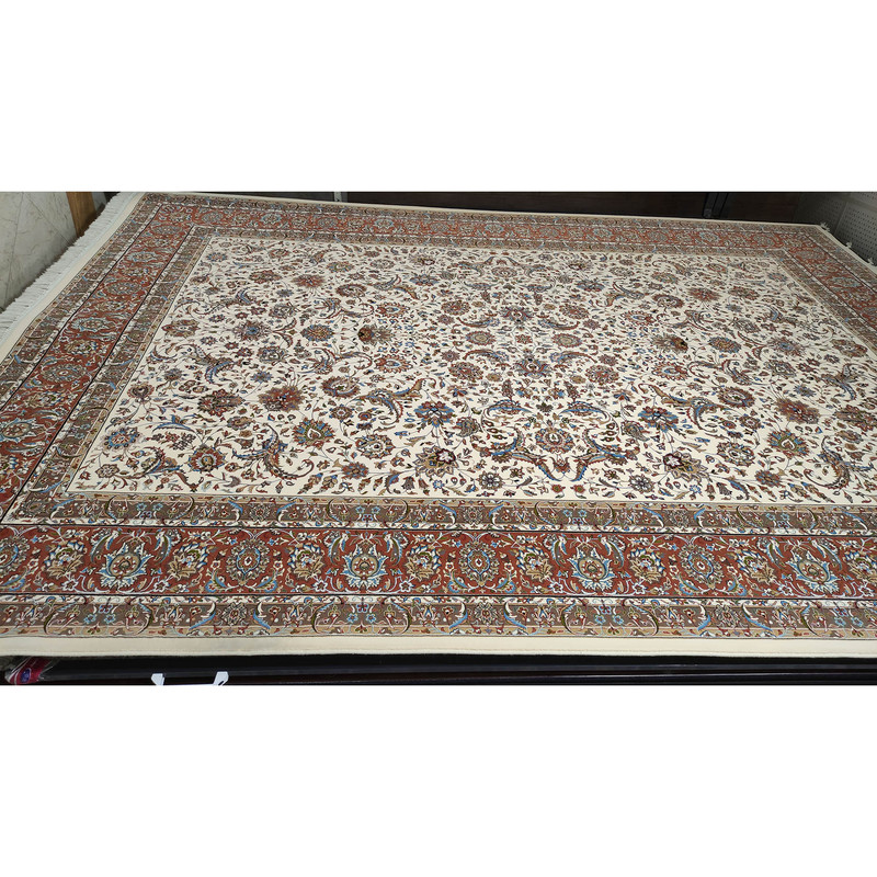 فرش ماشینی فرش توس مشهد طرح افشان زمینه کرم