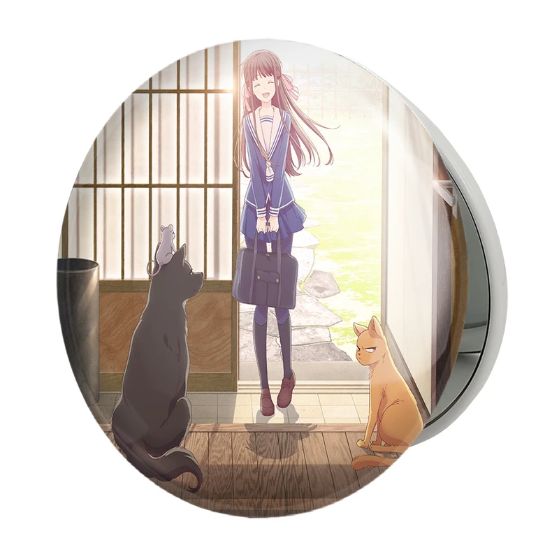 آینه جیبی خندالو طرح انیمه سبد میوه (Fruits Basket) مدل تاشو کد 33975