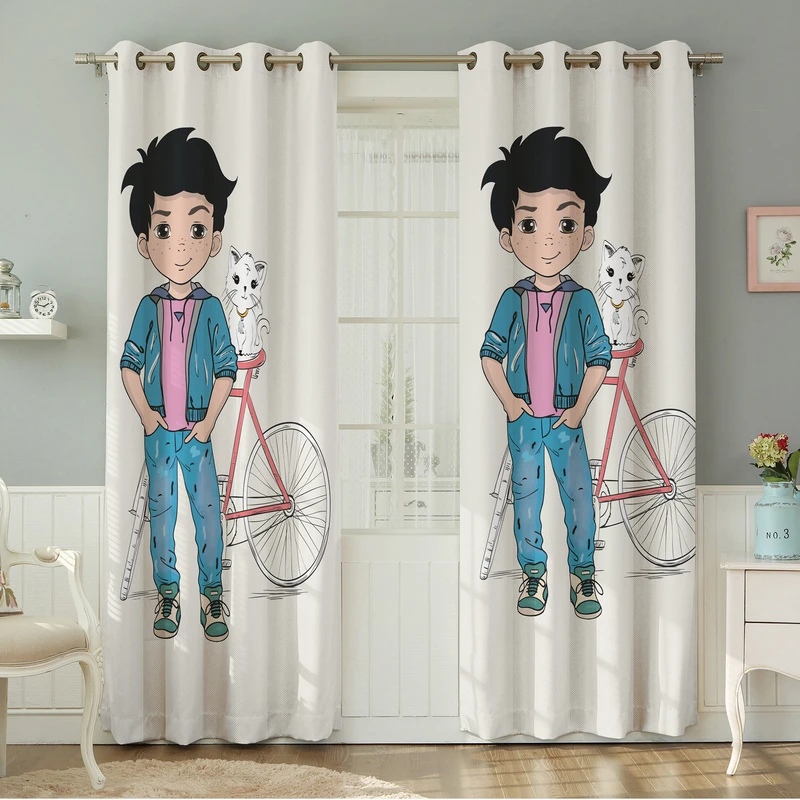 پرده نیروانا طرح  کودک مدل هازان کد 8150 سایز 140×280 سانتی متر