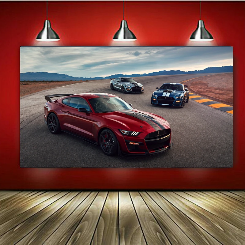 پوستر طرح ماشین مدل فورد موستانگ Shelby GT500 کد AR16590