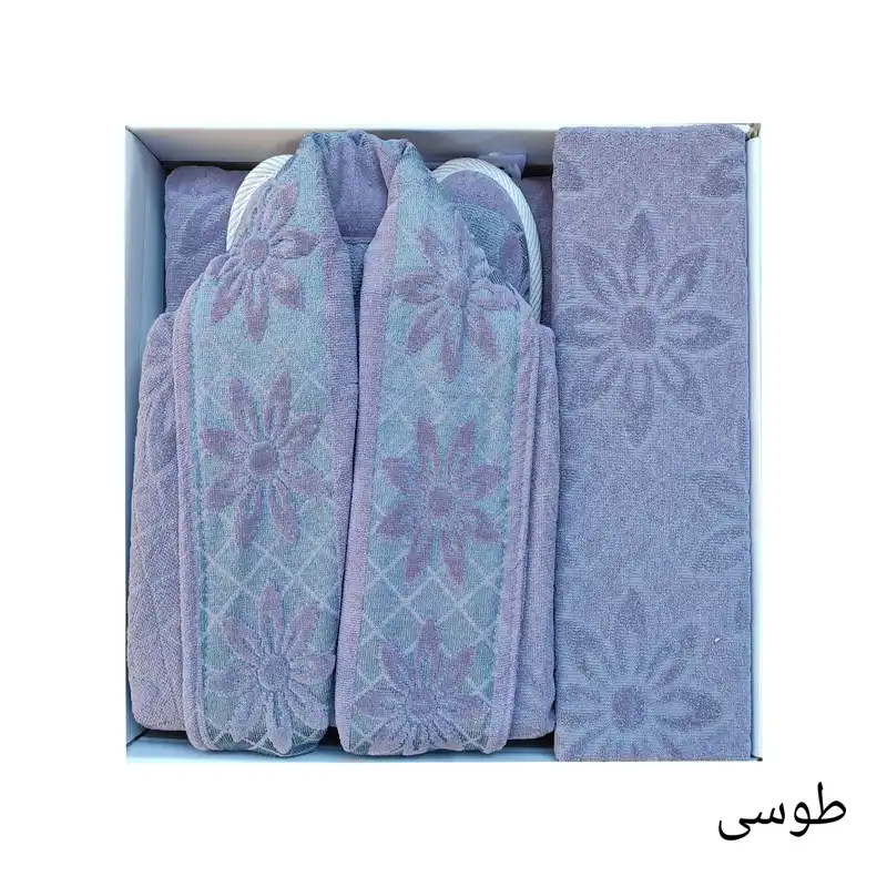 سرویس حوله 3 تکه ماریبور طرح آنا سایز 125