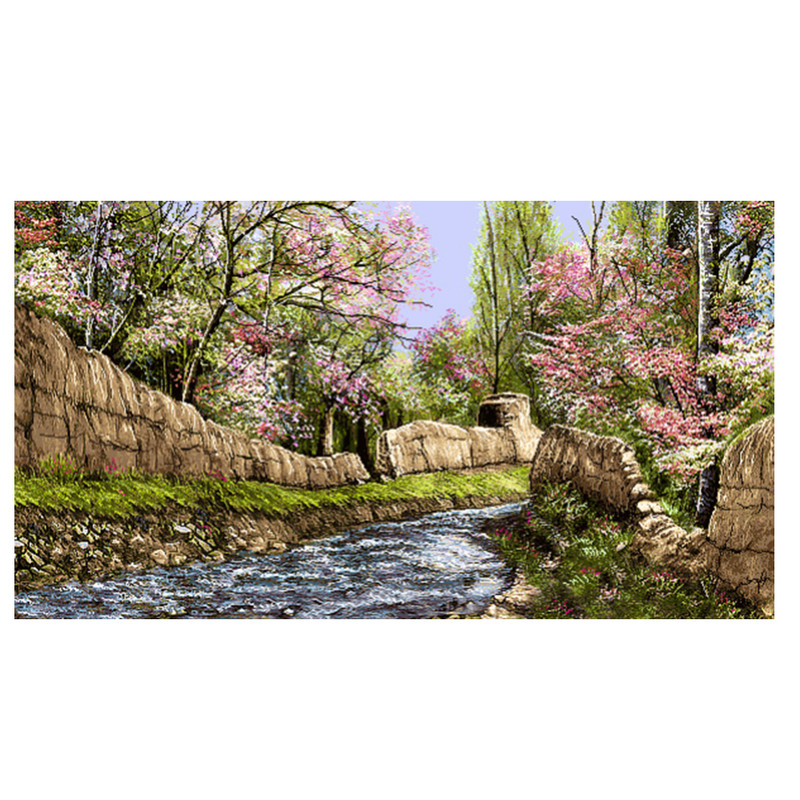 نخ و نقشه تابلوفرش طرح منظره کد 23114 نخ و نقشه تابلوفرش طرح منظره کد 23114