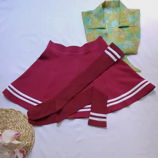 دامن زنانه ال سون مدل چین دار کد PH796 به همراه جوراب