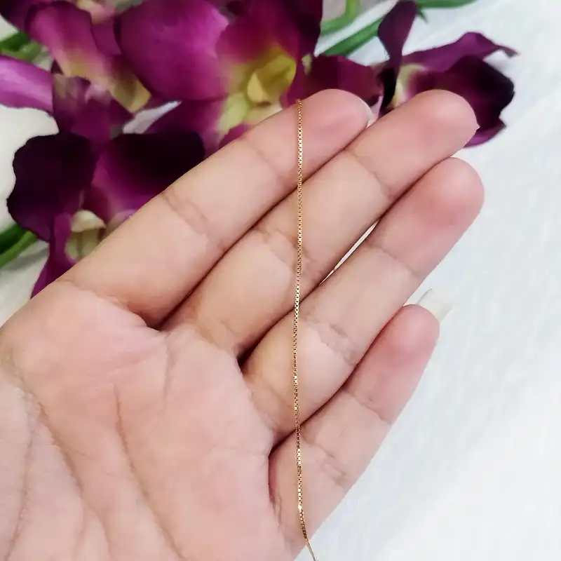 زنجیر نقره زنانه سلین کالا مدل ونیزی آبکاری T50