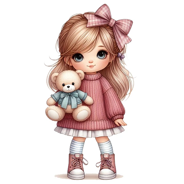 استیکر پارچه و لباس پاد آفرین طرح دختر کد 3465