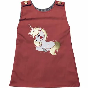 سارافون دخترانه طرح یونیکورن مدل Poco کد 193 به همراه چوب آویز