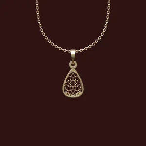 گردنبند طلا 18 عیار زنانه مدوپد مدل هندسی کد X2-1-1166