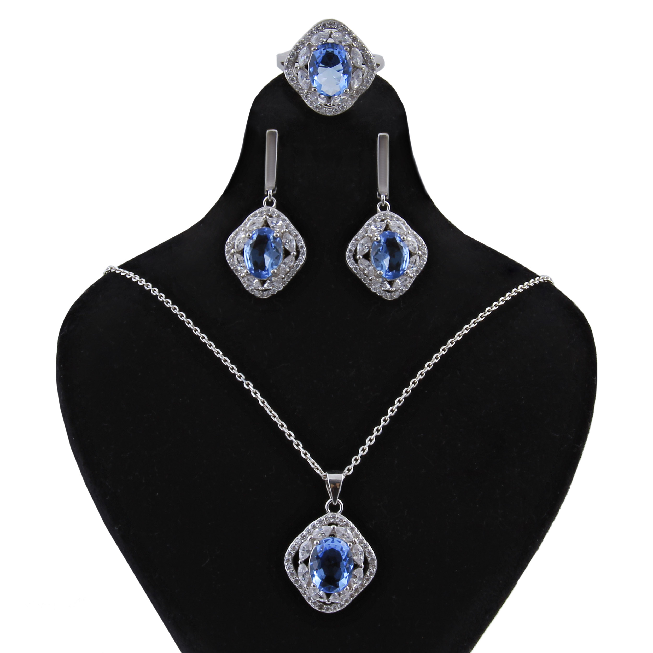   نیم ست نقره زنانه بازرگانی میلادی کد NTR_072