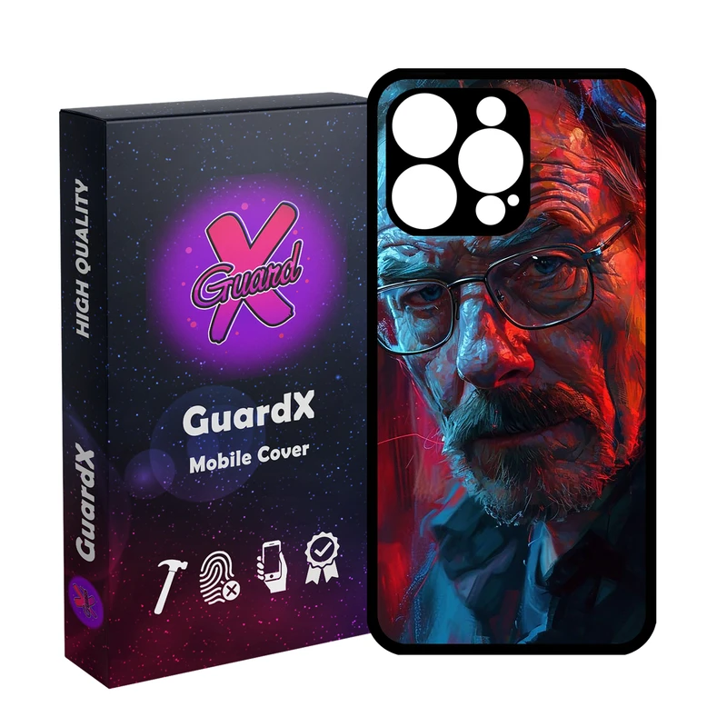 کاور گارد ایکس طرح والتر وایت مدل Glass10755 مناسب برای گوشی موبایل اپل iPhone 15 Pro Max