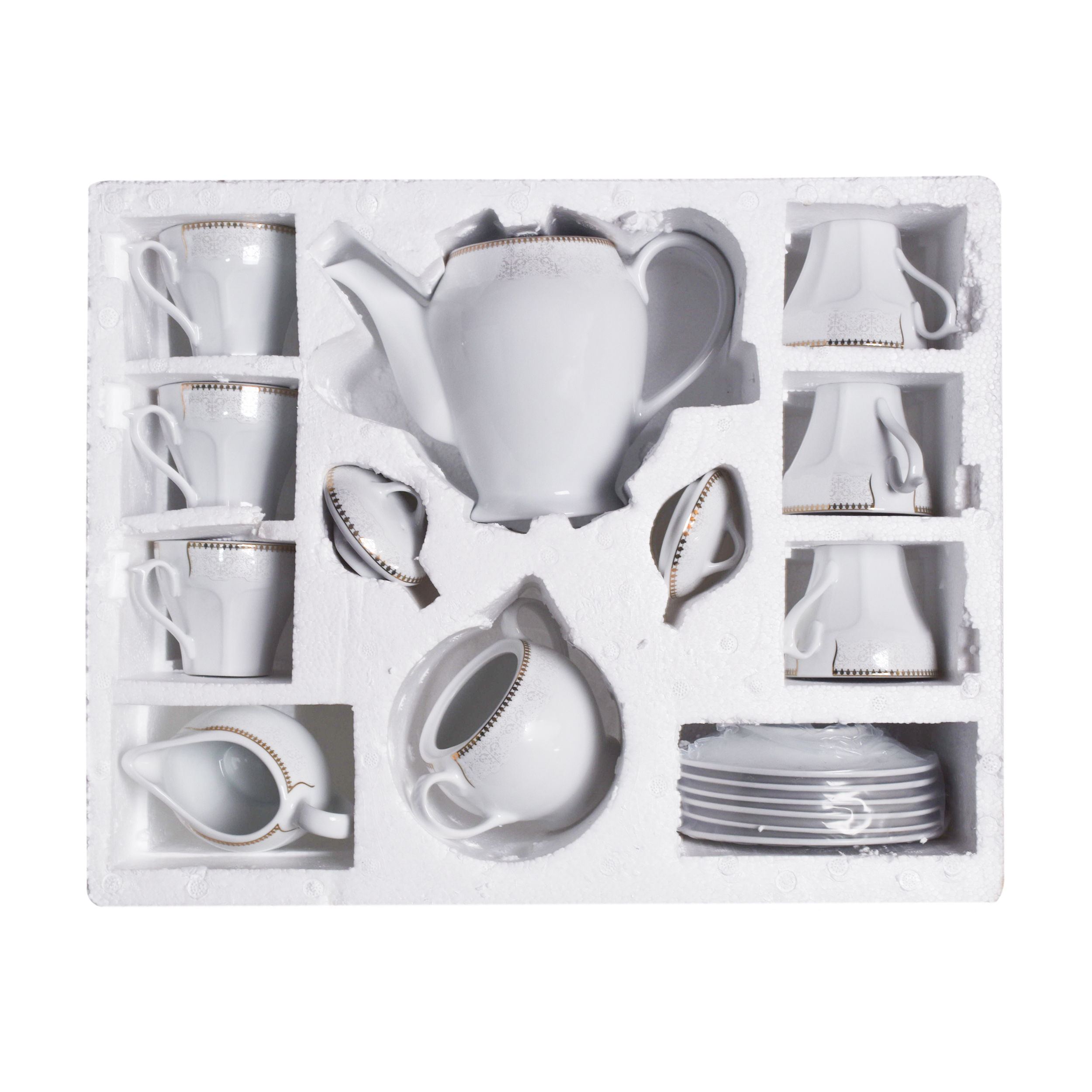 سرویس چای خوری 17 پارچه مقصود مدل داتسون مثلثی