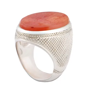 انگشتر نقره مردانه بازرگانی میلادی مدل رکاب دست ساز استاد غفار کد AM_2756