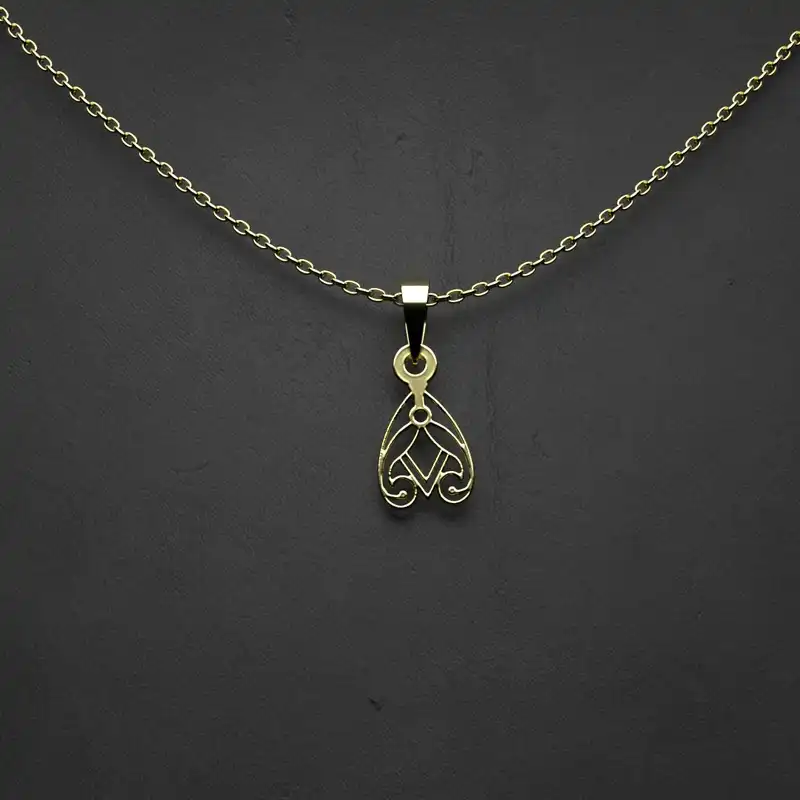 گردنبند طلا 18 عیار زنانه مدوپد مدل هندسی کد AA2-1-1093