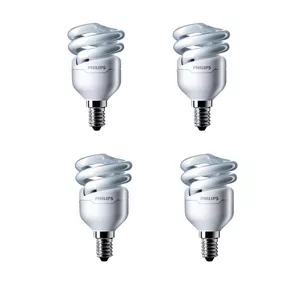 لامپ کم مصرف 8 وات فیلیپس مدل پیچ پایه E14  بسته 4 عددی