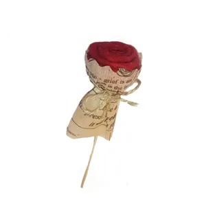 گل نمدی مدل  رز تک شاخه