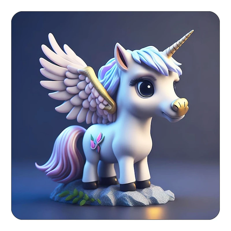 مگنت کاکتی طرح اسب تک شاخ و یونیکورن مدل mp33499