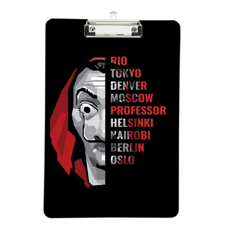 تخته شاسی طرح سریال  Money Heist خانه کاغذی tn1 سایز A4