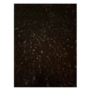 فرش ماشینی مدل شگی فلوکاتی زمینه مشکی