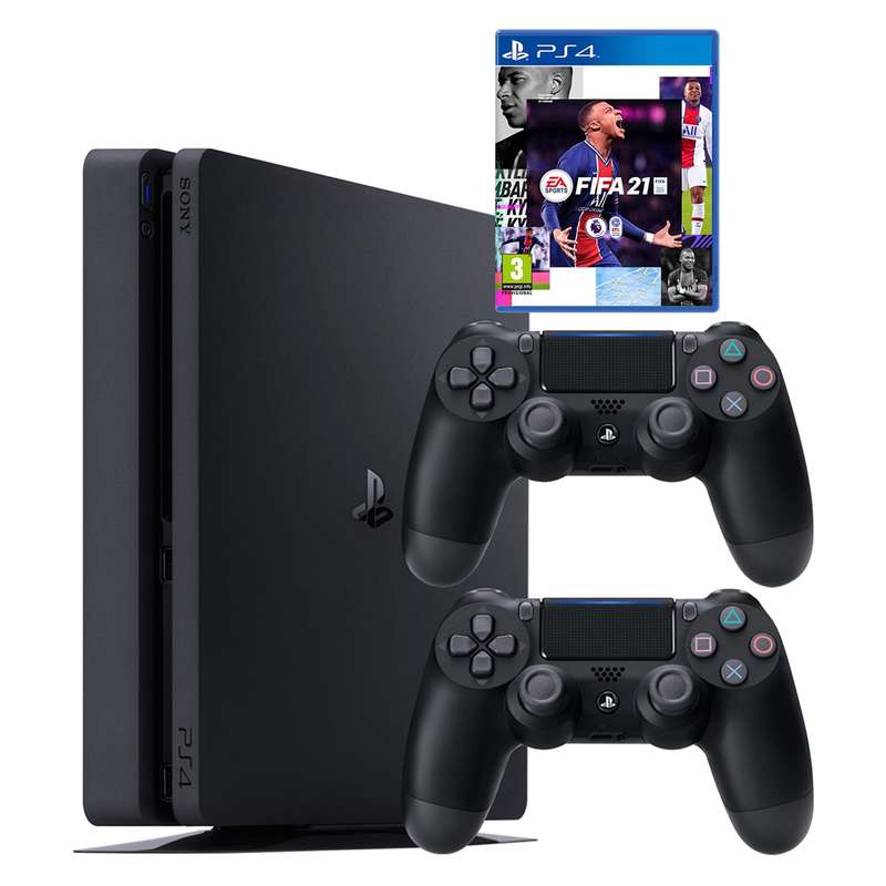 مجموعه کنسول بازی سونی مدل PlayStation 4 Slim CUH-2216A ظرفیت 500 گیگابایت به همراه بازی فیفا21