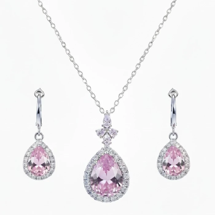 نیم ست زنانه مدل سنگ کوارتز طرح اشکی کد 4500