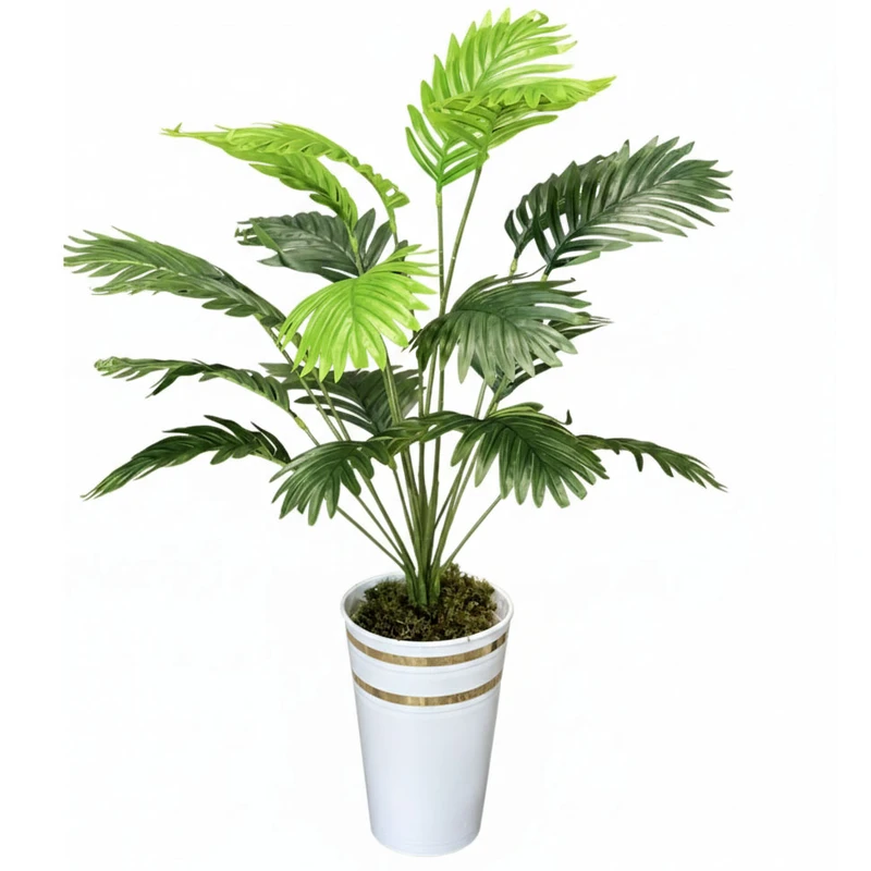 گلدان به همراه گل مصنوعی مدل شامادورا 18 برگ کد 18