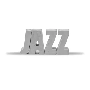 مجسمه طرح حروف بتنی مدل JAZZ مجموعه 4 عددی