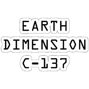 استیکر لپ تاپ مدل Earth Dimension C-137