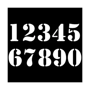  شابلون باتیس آرت طرح اعداد کد 814