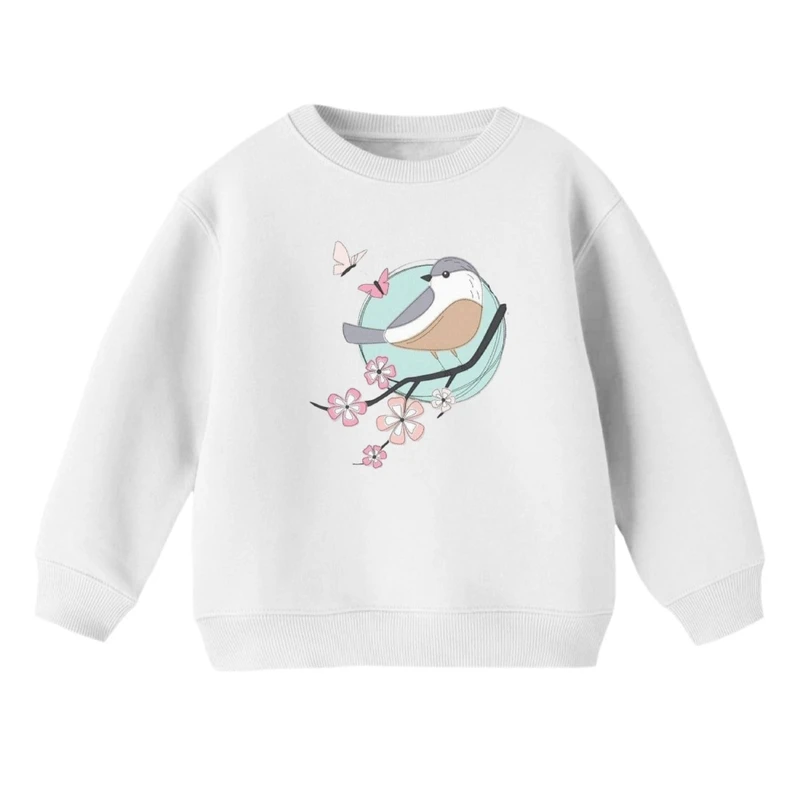 سویشرت بچگانه مدل پرنده و گل 