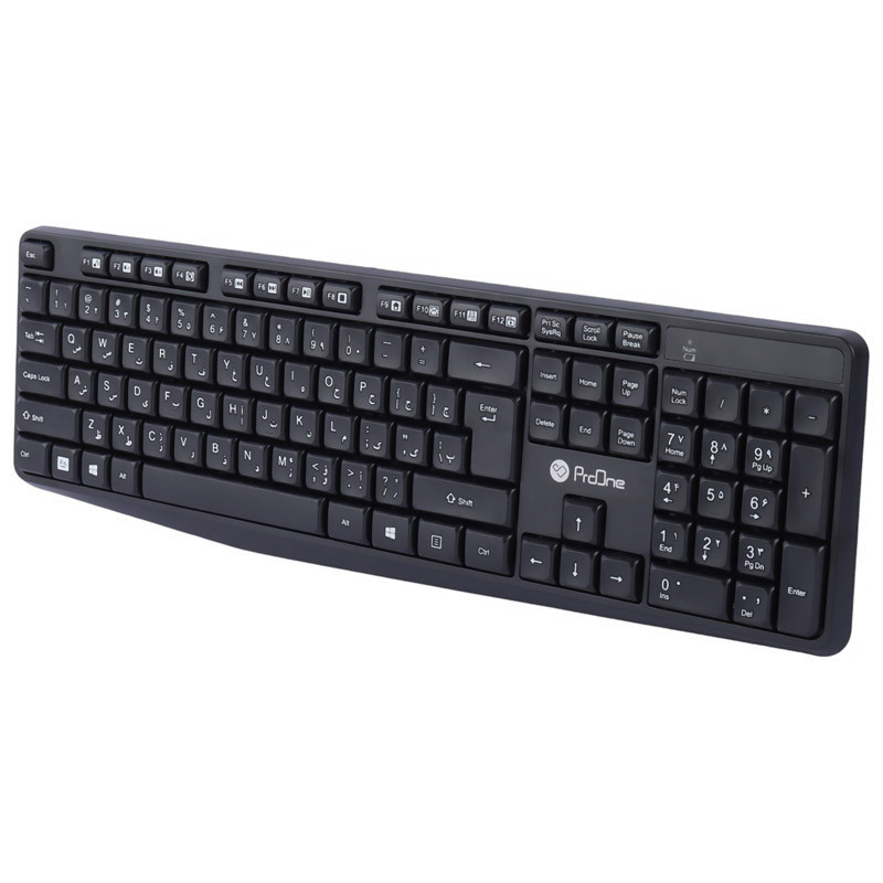 کیبورد و ماوس بی سیم پرووان مدل PMK20W، سوئیچ ممبران، Full-size