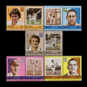 تمبر یادگاری مدل جزایر کارائیب افراد مشهور مجموعه 10 عددی