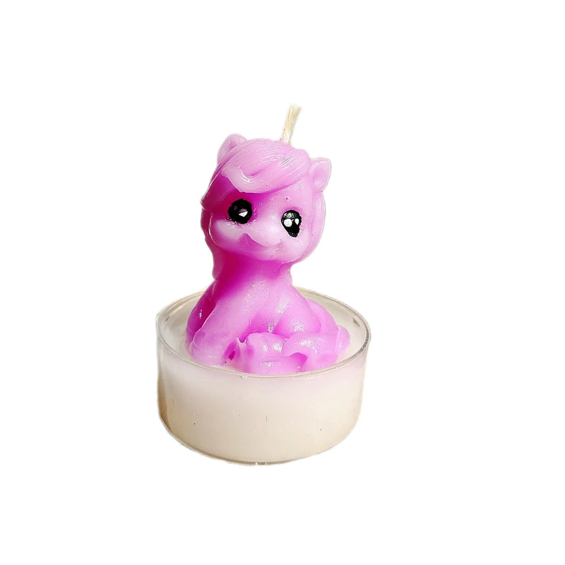 شمع دستساز بدون‌بو مدل اسب یونیکورن زمان اتمام 1 ساعت