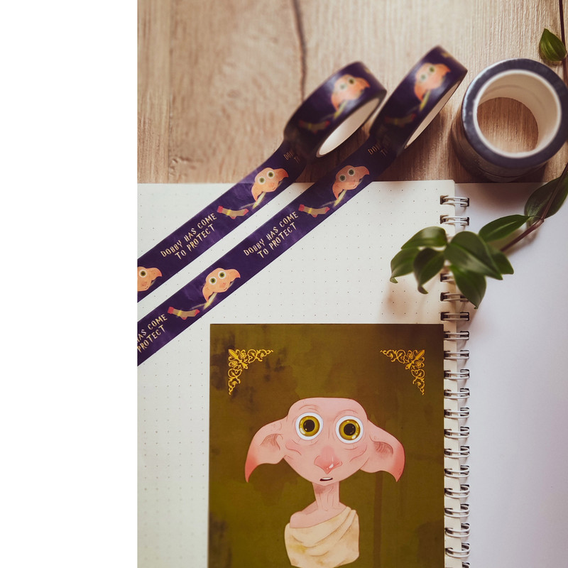 چسب نواری بیگای استودیو مدل دابی هری پاتر عرض 1.5 سانتی متر چسب نواری بیگای استودیو مدل دابی هری پاتر عرض 1.5 سانتی متر