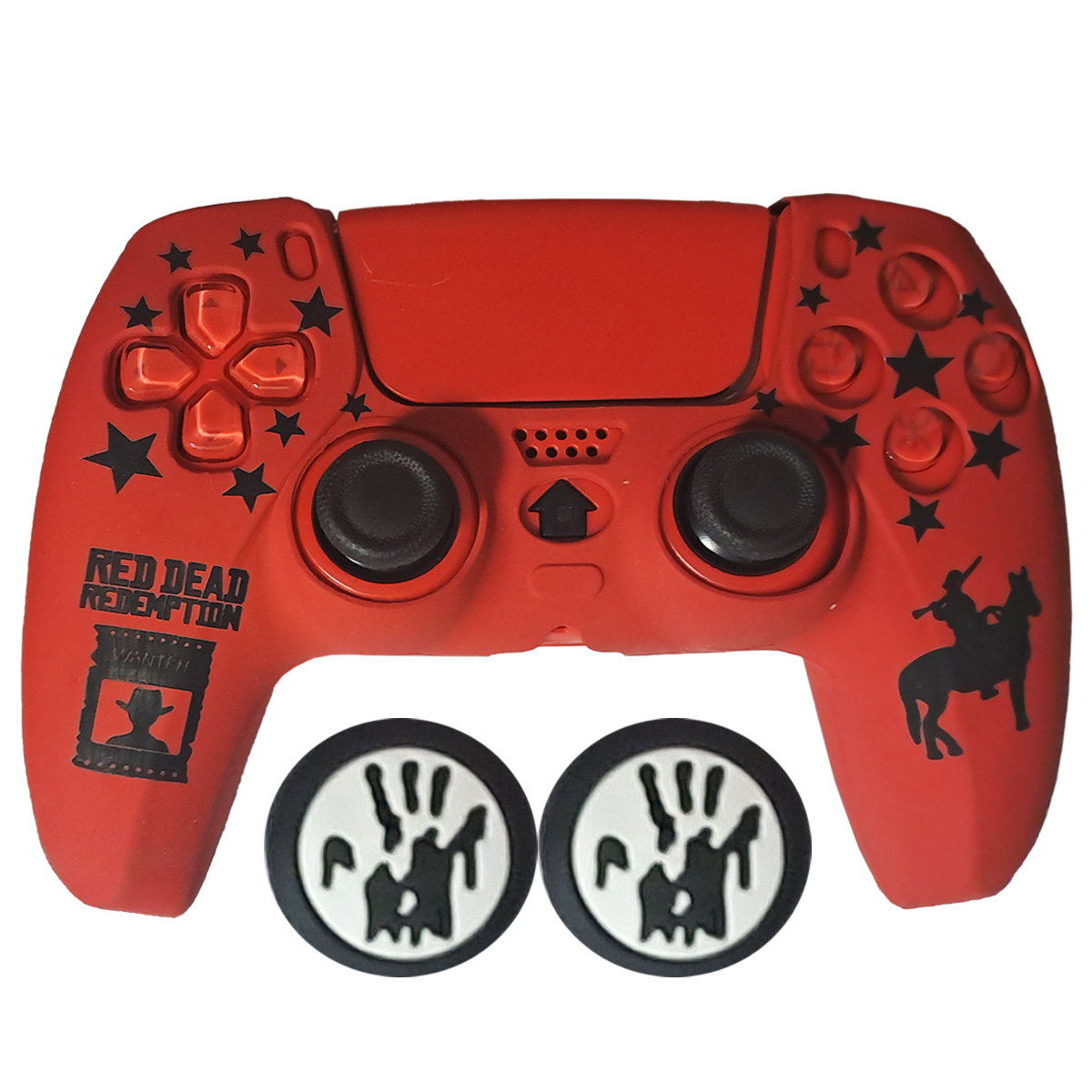 محافظ دسته بازی پلی استیشن 5 مدل Red dead PS5309 به همراه روکش آنالوگ