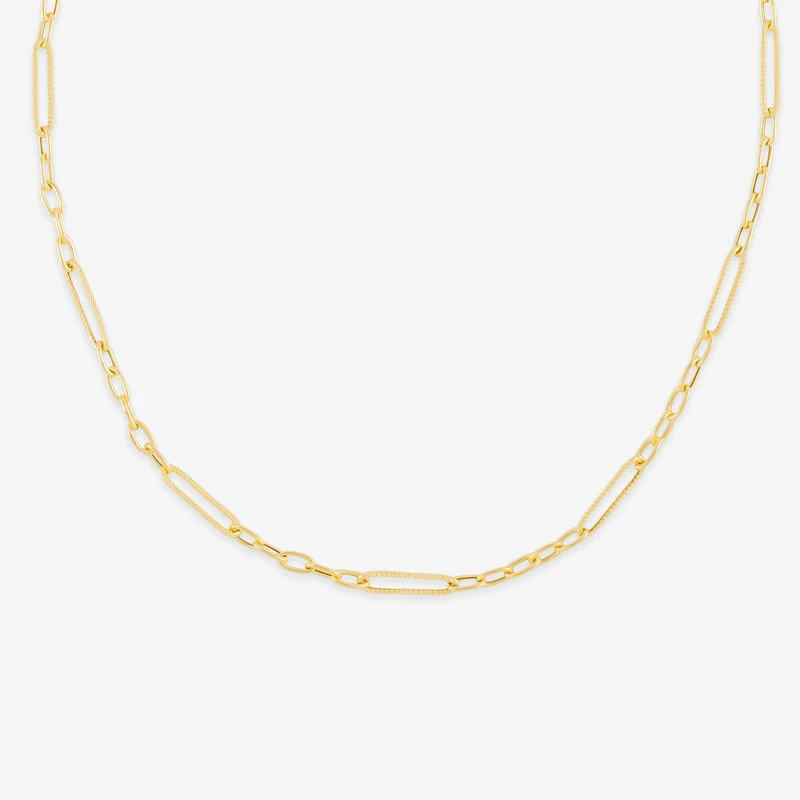 گردنبند طلا 18 عیار زنانه با زنجیر فیگارو مایا ماهک مدل MM2300