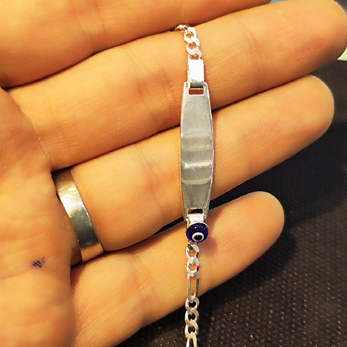 دستبند نقره مدل چشم نظر کد 32 دستبند نقره مدل چشم نظر کد 32