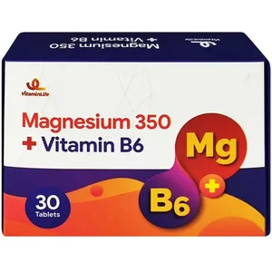 قرص منیزیم 350 و ویتامین ب 6 ویتامین ‌لایف بسته 30 عددی