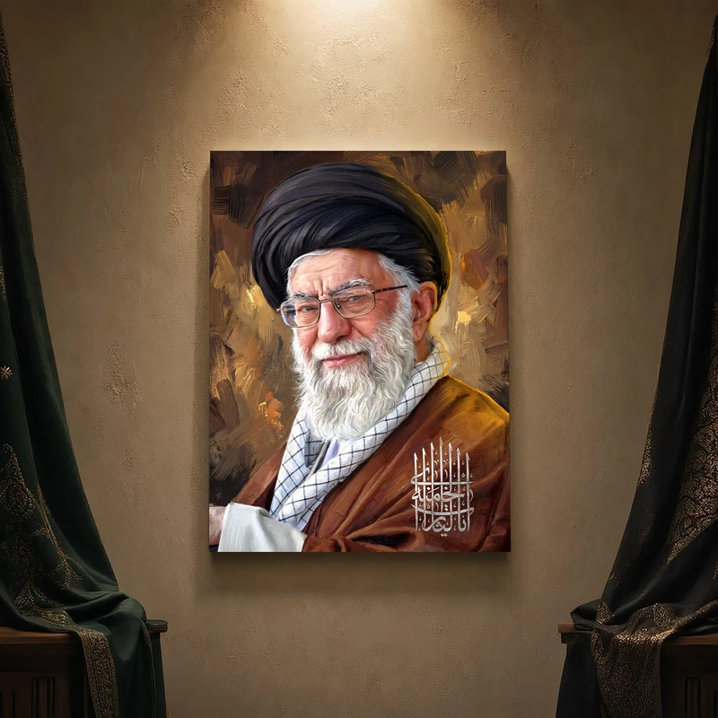 تابلو شاسی مدل مذهبی طرح رهبر شهید امام خامنه‌ای کد 95.2SM