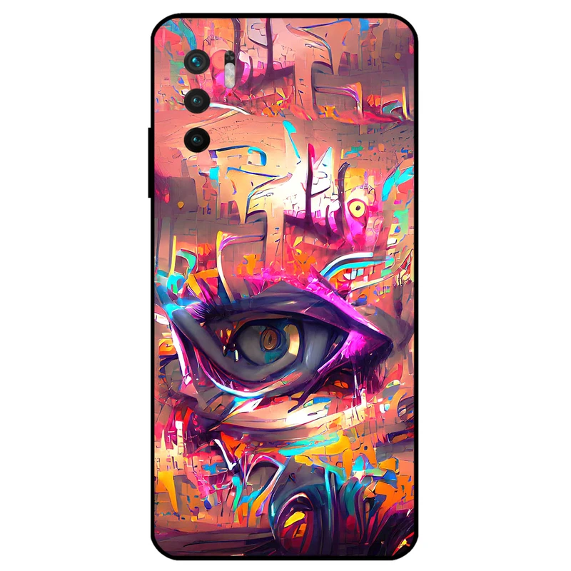 کاور مگافون طرح چشم مدل 2823 مناسب برای گوشی موبایل شیائومی Redmi Note 10 5G / Poco M3 Pro  