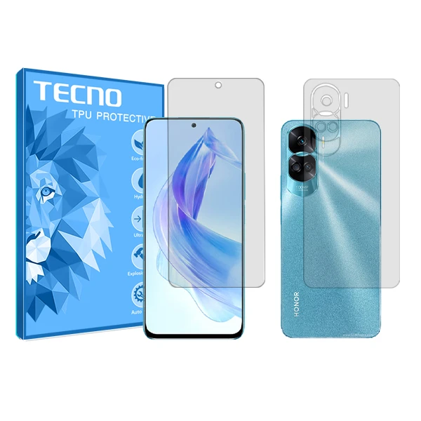 محافظ صفحه نمایش شفاف تکنو مدل HyGEL مناسب برای گوشی موبایل آنر 90 Lite به همراه محافظ پشت گوشی