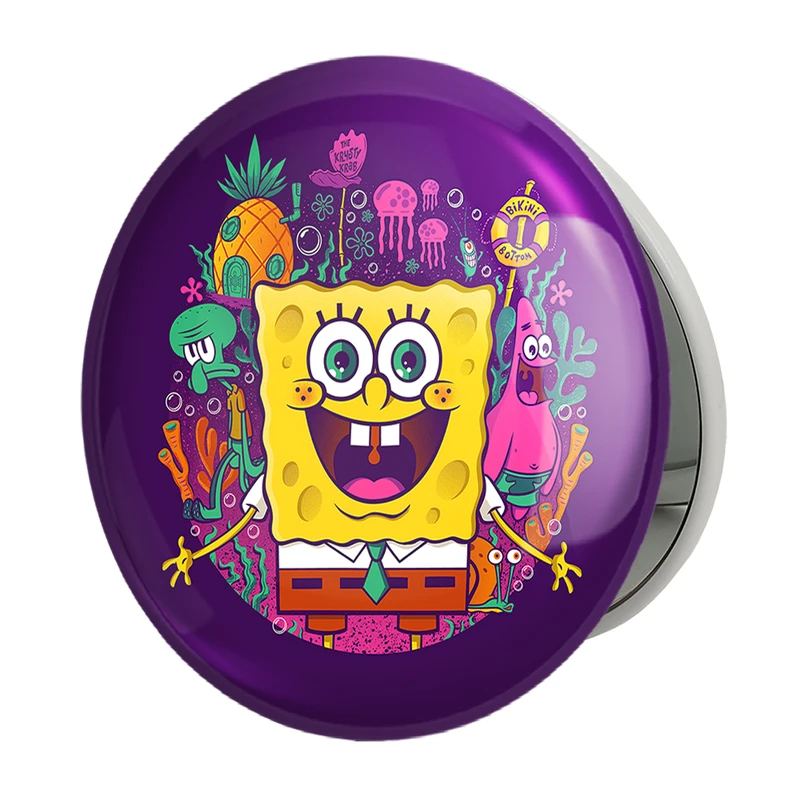 آینه جیبی خندالو طرح باب اسفنجی مدل تاشو کد 24721 