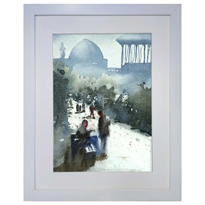 تابلو نقاشی آبرنگ طرح میدان نقش جهان کد 164