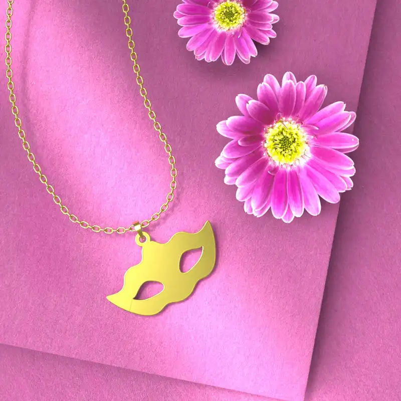 گردنبند طلا 18 عیار زنانه مدوپد مدل هالووین کد G3-1-1011