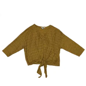 بلوز آستین سه ربع زنانه کوتون مدل پایین گره ترک