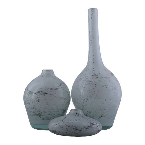 گلدان شیشه ای  کد 543 مجموعه 3 عددی