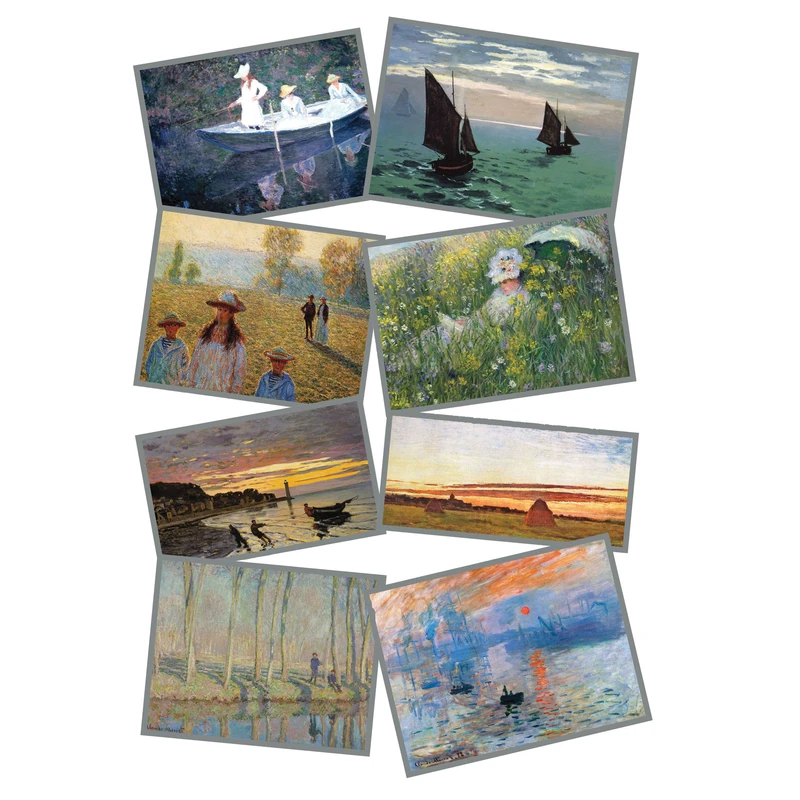 استیکر لپ تاپ طرح نقاشی های معروف اثر کلود مونه کد 2131 مجموعه 8 عددی