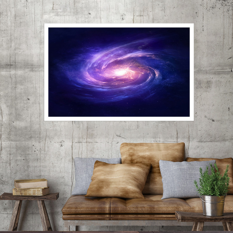 تابلو نوری بکلیت طرح فضا سحابی مارپیچی مدل W-MO1744