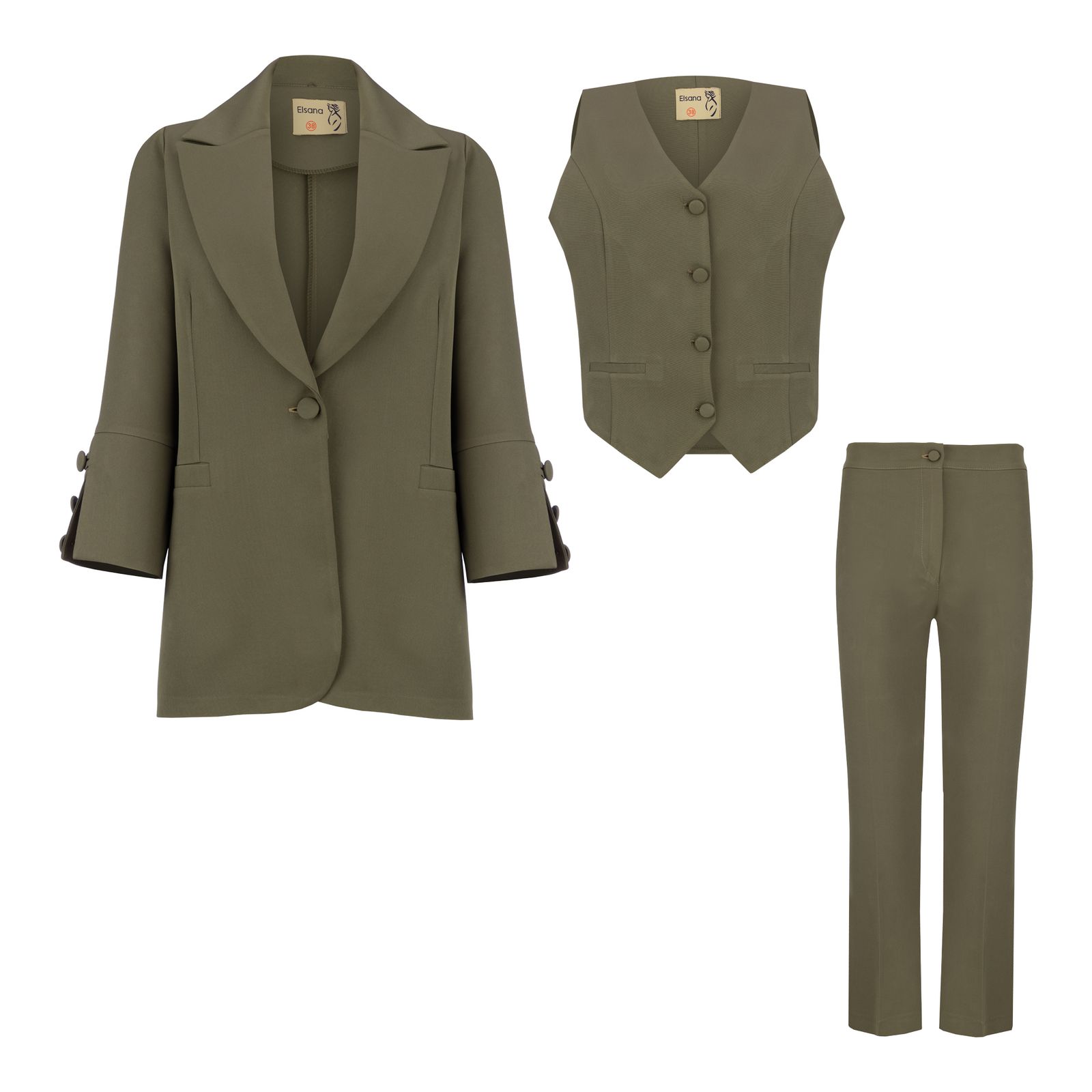 ست 3 تکه لباس زنانه السانا کد 202501 - - 65