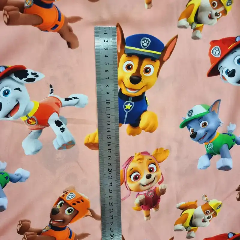 پارچه لباس مدل کودری نخی طرح سگهای نگهبان